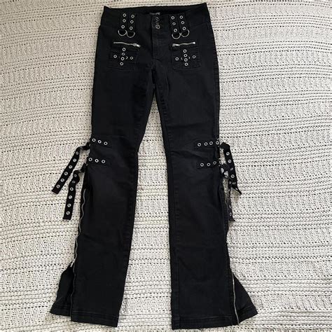 Hot Topic Jeans With Tons Of Details Including A Zip Depop