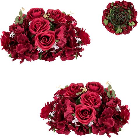 Amazon BLOSMON Artificial Flower Balls Wedding Centerpieces 2 Pcs