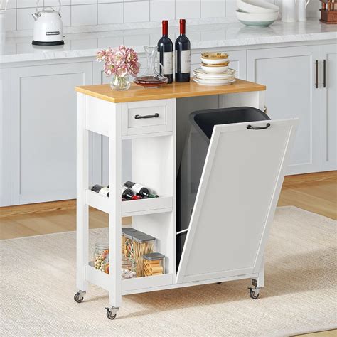 Amazon.com: YITAHOME Tilt Out Trash Can Cabinet, Garbage Cabinet for