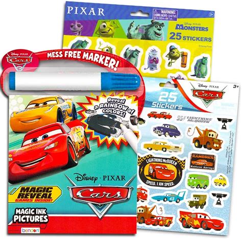 Disney Cars Imagine Juego de libros para colorear de tinta para niños