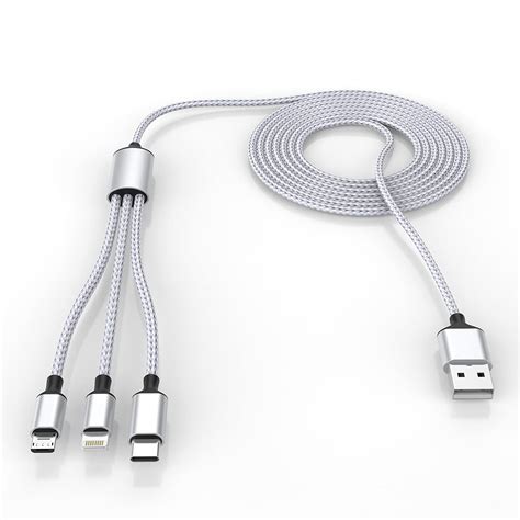 Cable De Charge Long Universel Multi 3 En 1 Pour Iphone Adaptateur