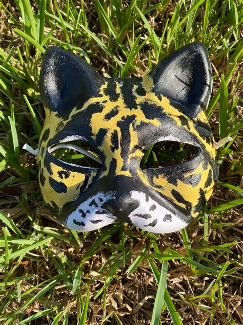 Patterned Leopard Therian Mask Etsy