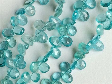 Blue Apatite Beads Blue Apatite Faceted Pear Beads Apatite