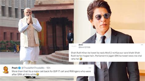 Bhakts Will Be Shah Rukh Khan Fans Srk Unveiling New Parliament