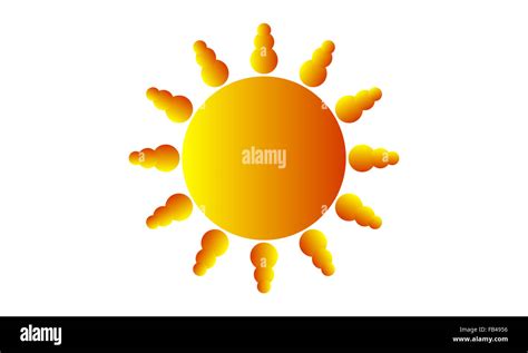 sun on white background Stock Photo - Alamy