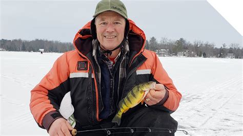 Ice Fishing For Perch On Cook S Bay Lake Simcoe Youtube