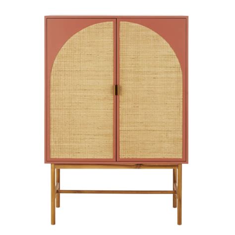 Buffet Portes Terracotta Cannage En Rotin Tarifa Maisons Du Monde