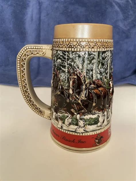 Budweiser Clydesdale Collector Holiday Beer Stein C Series