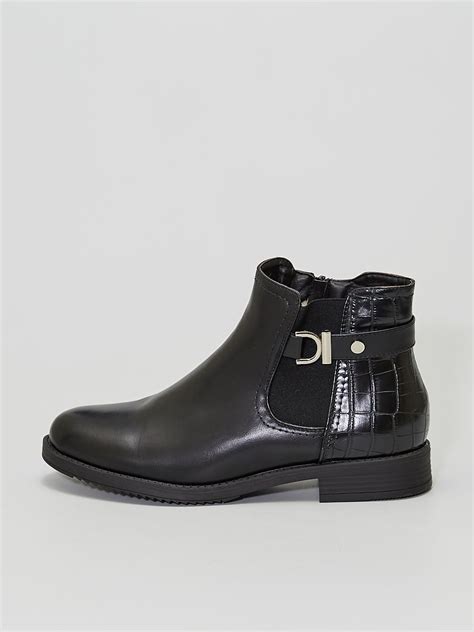 Boots Style Chelsea Grandes Tailles Noir Kiabi