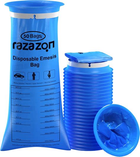 Amazon RAZAZON Vomit Bags Disposable For Car 50 Pack Emesis