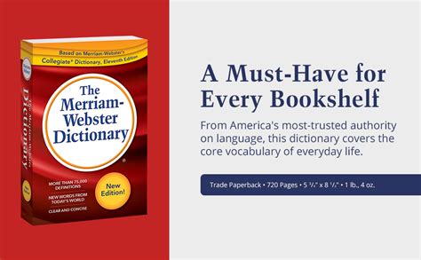 The Merriam Webster Dictionary Trade Paperback Newest