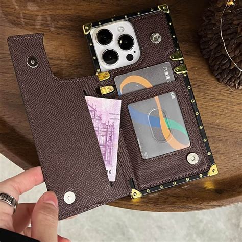 Louis Vuitton Eye Trunk Back Card Holder Case for iPhone 15 14 13 12 11