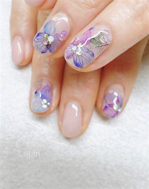 新作の紫陽花ネイル♫ 西荻窪 ネイルサロン ラパン（nailsalon Lapin）