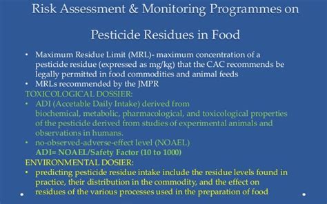 Pesticide Residues in Food -reasons