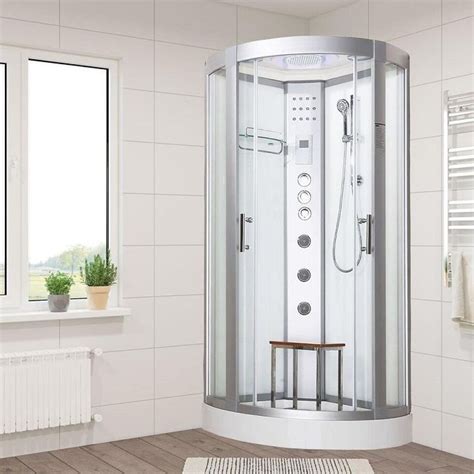 Vidalux Hydro Plus 900mm X 900mm White Quadrant Hydro Shower Cubicle