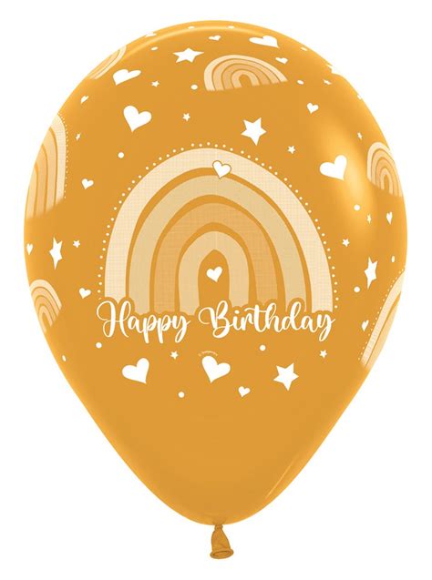 Balon Sempertex Boho Rainbow Happy Birthday 12 1 szt mix dokończyc