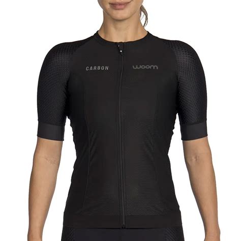 Camisa De Ciclismo Woom Carbon Black Legend Feminina