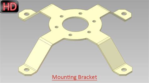 Mounting Bracket Sheet Metal Video Tutorial Autodesk Inventor YouTube