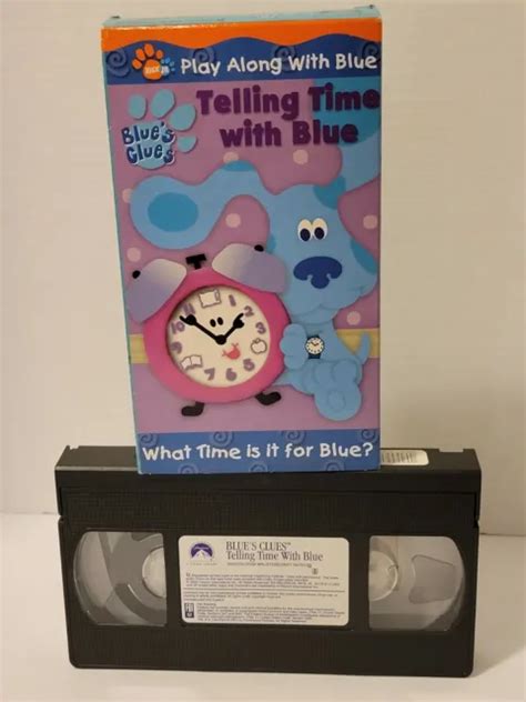 BLUE S CLUES TELLING Time With Blue VHS NICK JR EDUCATIONAL RETRO FREE