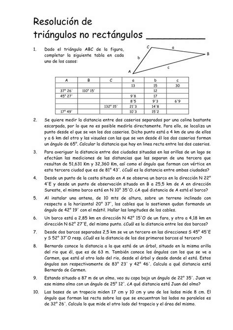 PDF 10 Resolución de triángulos no rectángulos PDF fileResolución