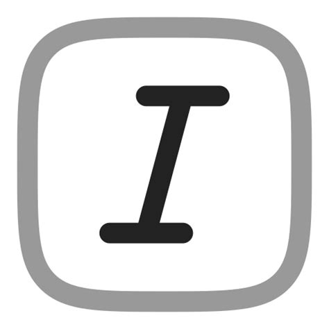 Italic Free Interface Icons