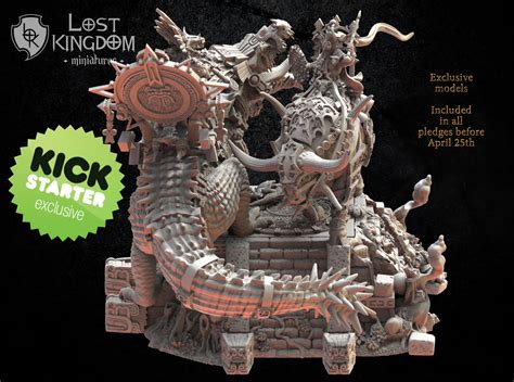 Epic chaos dwarf vs lizard man diorama found on Kickstarter. Tough it looked epic : r ...