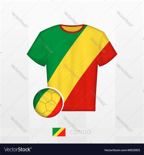 Football uniform of national team congo Royalty Free Vector