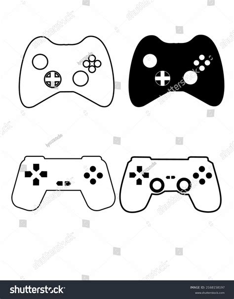 Gaming Controller Bundle Vector Clip Art Stock Vector (Royalty Free ...