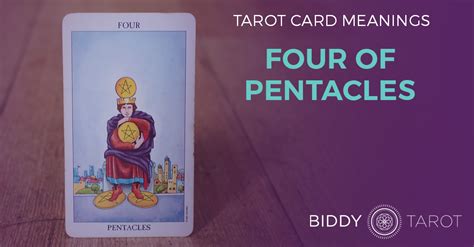 Four Of Pentacles Tarot Card Meanings Biddy Tarot