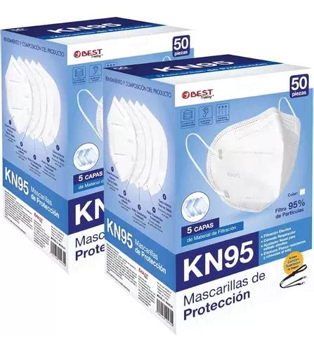 Best Trading 100 Cubrebocas Kn95 Mascarilla De Protección Meses sin