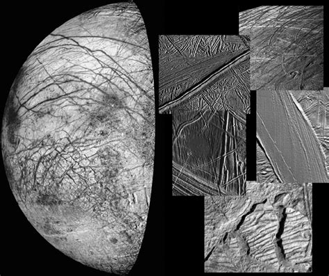 Europa Moon Surface Features