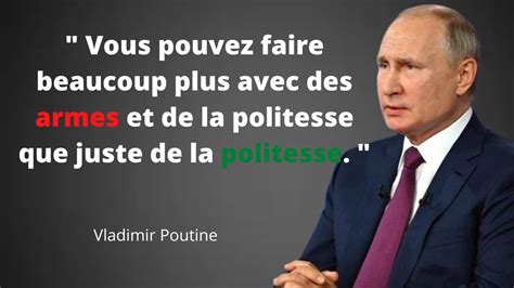 Vladimir Poutine Citations Sages Qui Font R Fl Chir Youtube