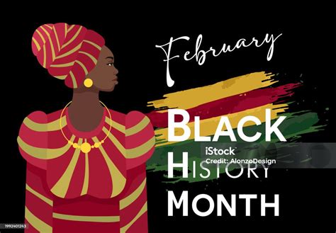 February Is National Black History Month Stock Illustration Download