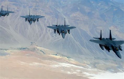 Download wallpaper fighters, Eagle, flight, F-15, "Eagle", section ...