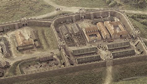 Reconstruction Of Rough Castle Roman Fort On Antonine Wall In 2021