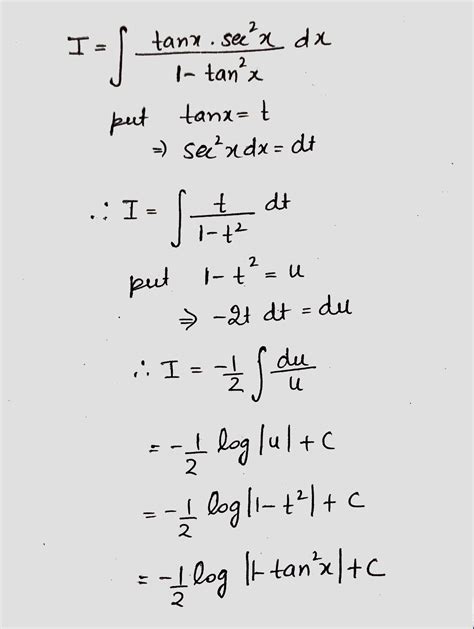 Integral Of Tanx