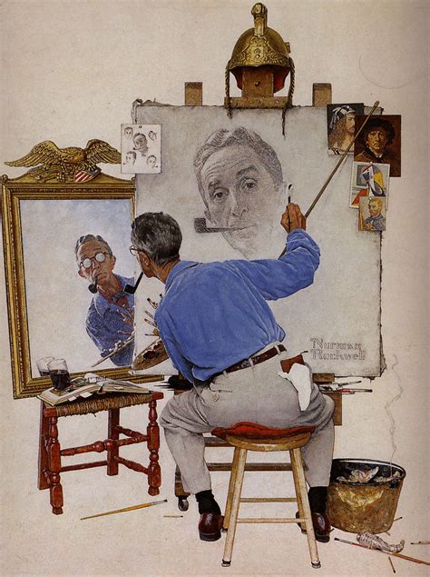 1960 Norman Rockwell Triple Autoportrait Triple Self Port Flickr