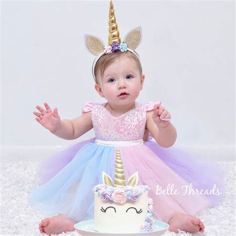 Unicorn Rainbow Dress Unicorn First Birthday Dress Unicorn 1st