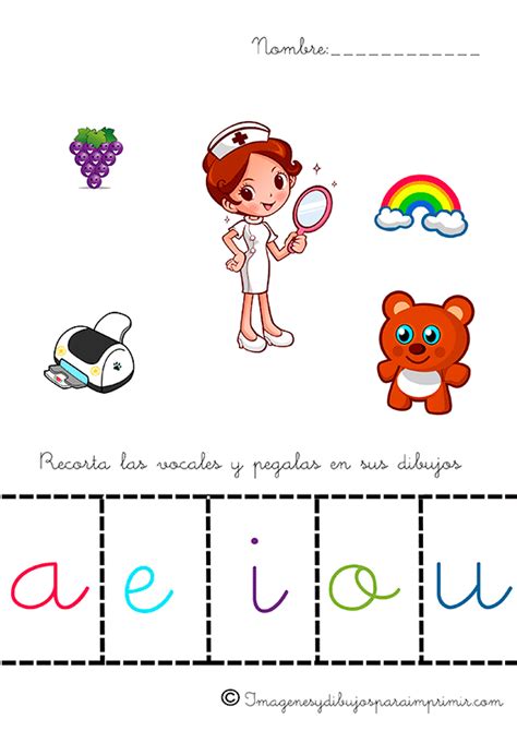 Aprender Las Vocales Para Niños Imagenes Y Dibujos Para Imprimir