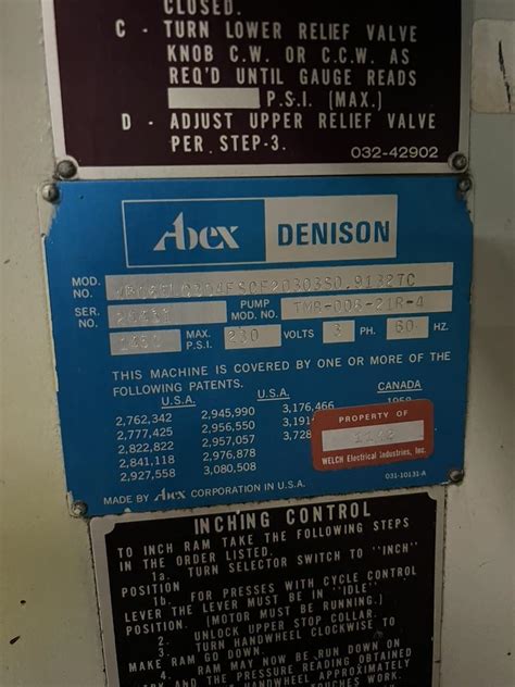 Denison Multipress R Lc Fsce So T C Presses Hydraulic