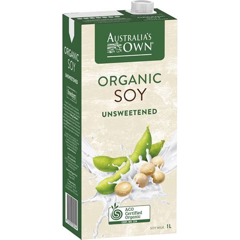 Australias Own Unsweetened Soy Milk 1l Woolworths