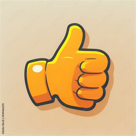 Thumbs Up Hand Emoji Icon Illustration Sign. Human Gesture Stock ...