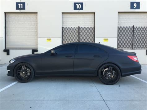 Mercedes Benz Cls63 Amg Matte Black On 22 Forgiato Rims One Owner