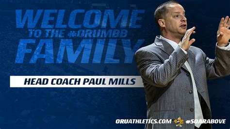 Paul Mills Named New Oral Roberts University Head Men's Basketball ...