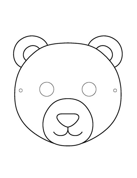 Bear Mask To Print And Color Artofit