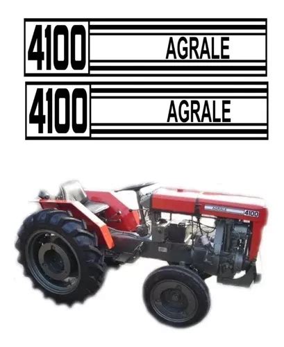 Kit Adesivos Compatível Trator Agrale 4100 Cor PADRÃO