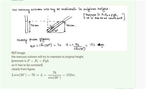 12 010 A Barometer Tube Reads 76 Cm Of Mercury If The Tube Is