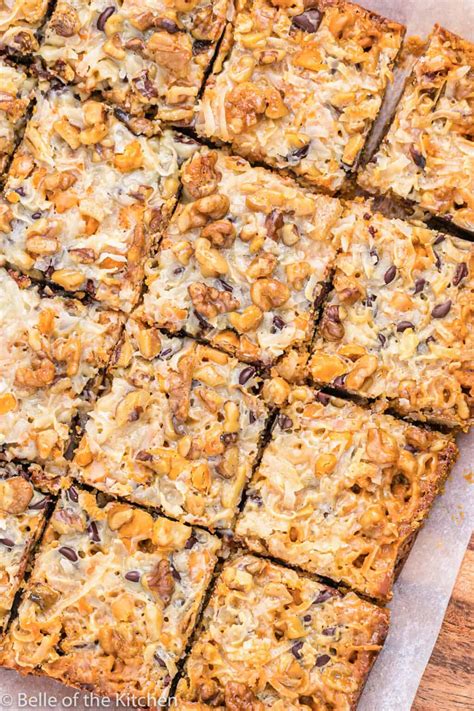 Seven Layer Magic Bars Recipe Belle Of The Kitchen