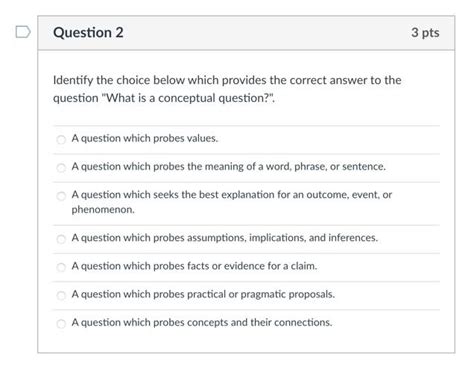 Solved Question 2 3 pts Identify the choice below which | Chegg.com