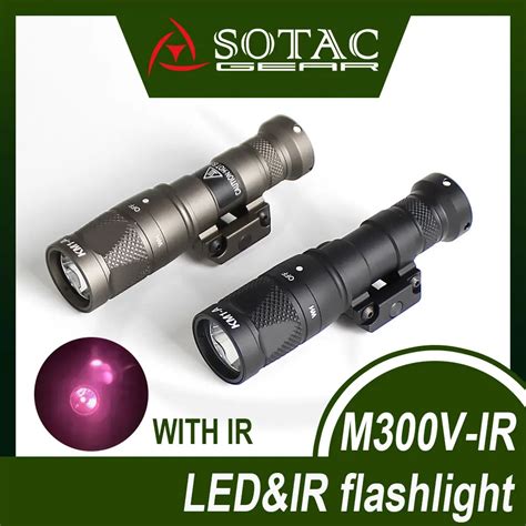 SOTAC Tactical Light M300 M300V IR Lighting LED White Scout Flashlight